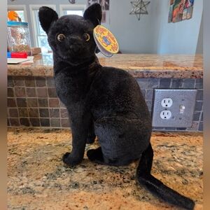 Boone The Black Cat | 13 Inch Stuffed Animal Plush | By TigerHart Toys Realistic